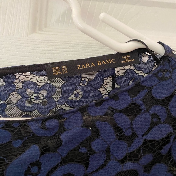 Zara - Navy Blue Lace Romper - XS - Picture 4 of 6